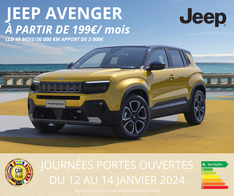 Jeep, profitez des journées portes ouvertes 2024 - Groupe Morbihan Auto